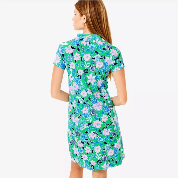 EUC LILLY PULITZER Frida Scallop Polo Dress Spearmint Golf Til You Drop - Picture 5 of 7